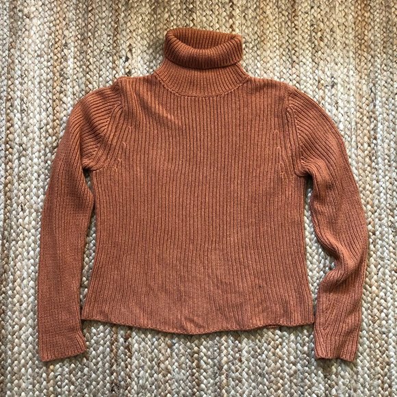 American Eagle Outfitters Sweaters - AE Burnt Orange Turtleneck Sweater